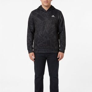 adidas Black Tonal Logo Pullover Hoodie size 18/20 boys